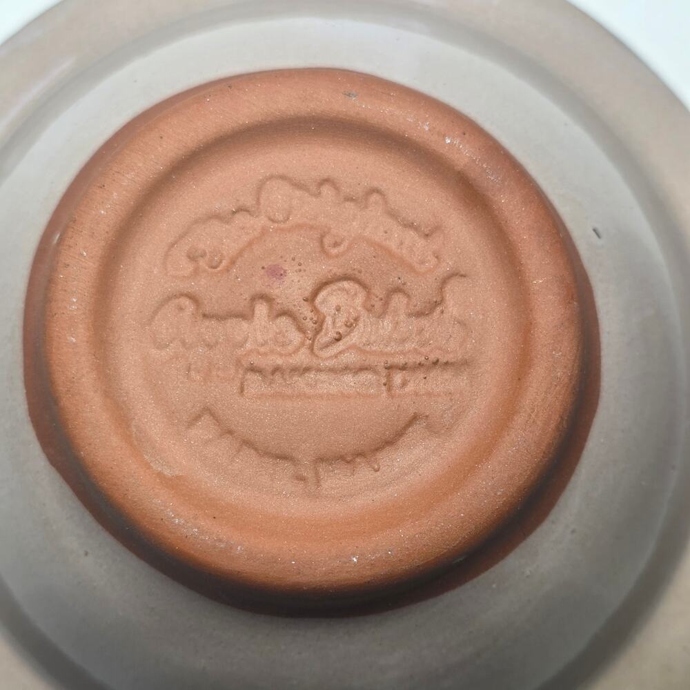 Christian Ridge Pottery Apple Baker Set of 2 Blue Stoneware w Recipe Card - Picture 8 of 9